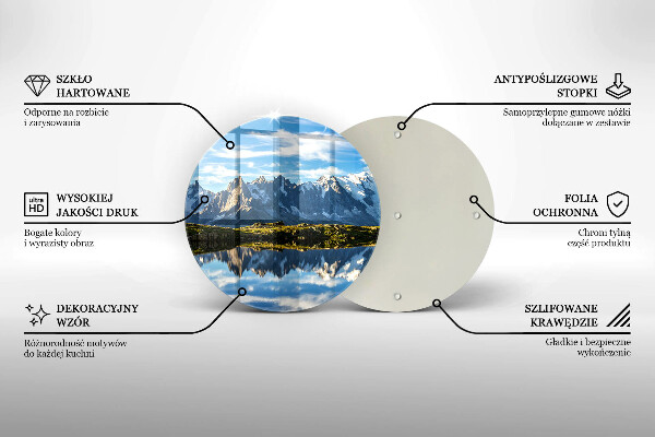 Kuchynská doska veľká zo skla Horská krajina