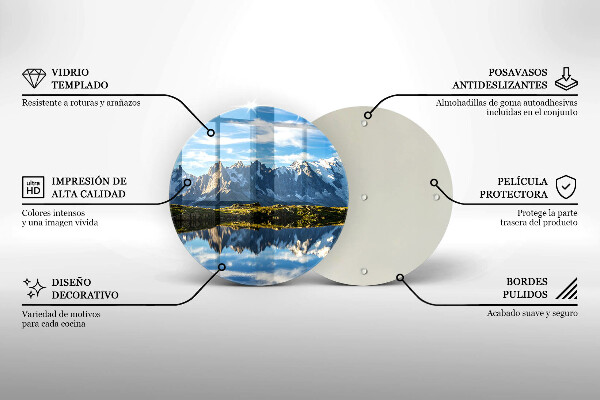 Kuchynská doska veľká zo skla Horská krajina