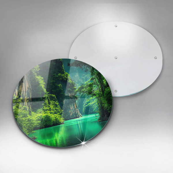 Kuchynská doska veľká zo skla Lagúnová krajina