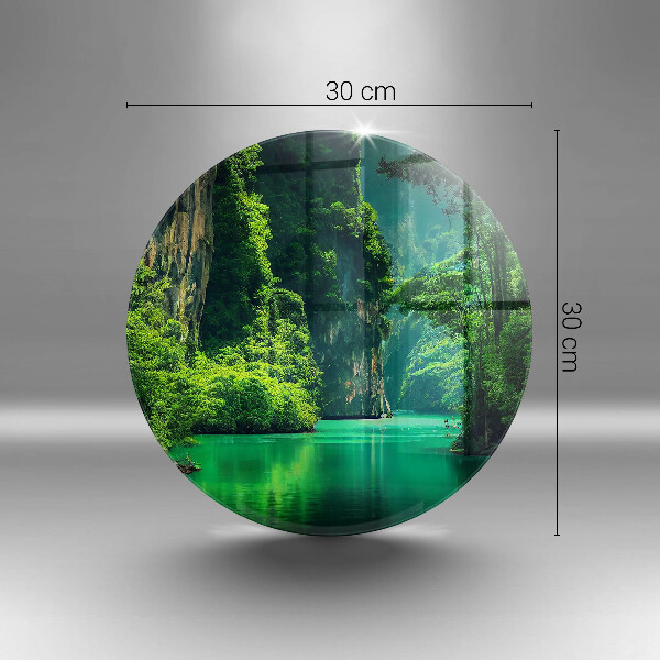 Kuchynská doska veľká zo skla Lagúnová krajina