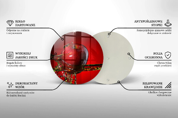 Kuchynská doska zo skla Jablkové ovocie vo vode
