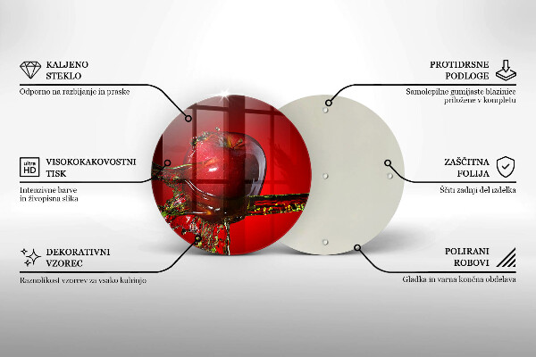 Kuchynská doska zo skla Jablkové ovocie vo vode