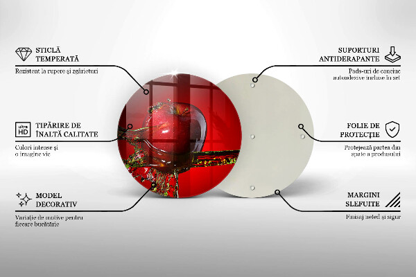 Kuchynská doska zo skla Jablkové ovocie vo vode