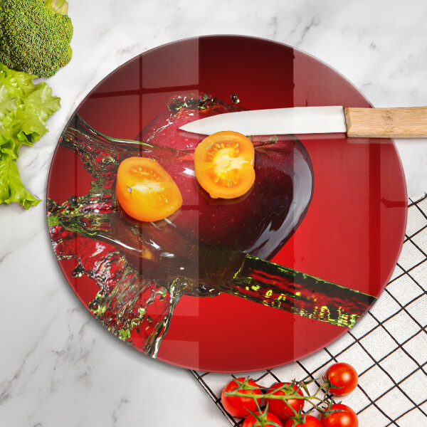 Kuchynská doska zo skla Jablkové ovocie vo vode