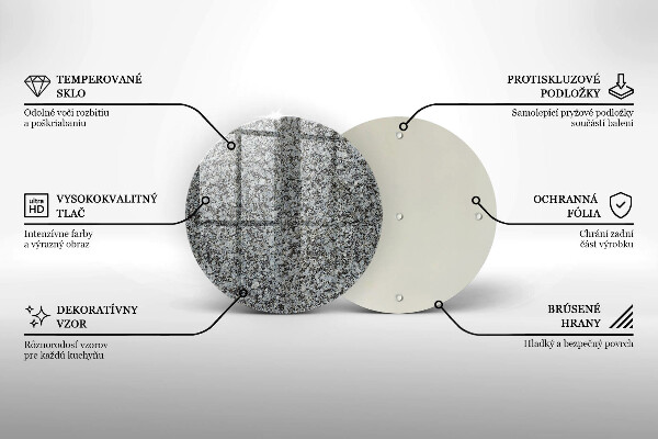 Kuchynská doska zo skla Textúra kameňa