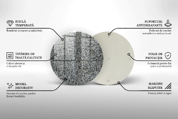 Kuchynská doska zo skla Textúra kameňa