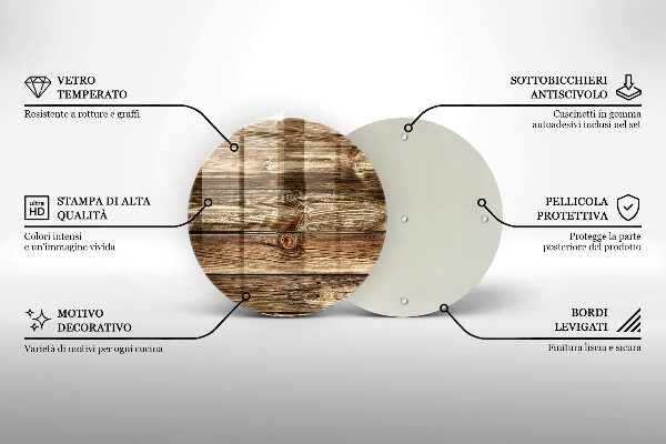 Kuchynská doska zo skla Textúra drevenej dosky