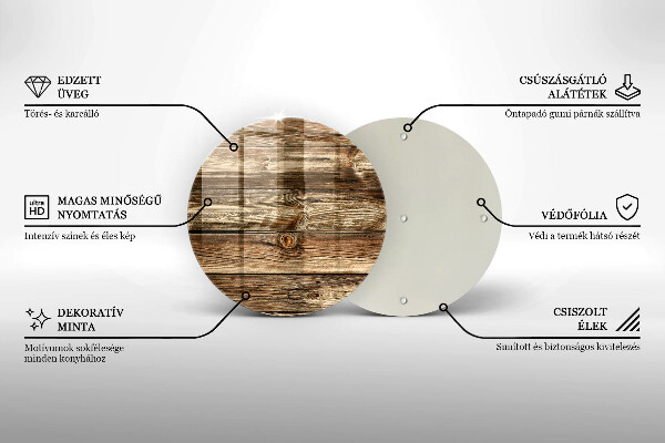 Kuchynská doska zo skla Textúra drevenej dosky