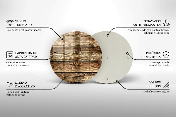 Kuchynská doska zo skla Textúra drevenej dosky