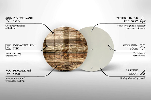 Kuchynská doska zo skla Textúra drevenej dosky
