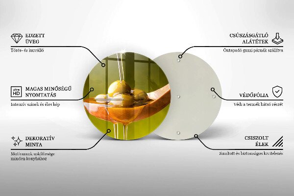 Kuchynská doska zo skla Olivový olej a olivy