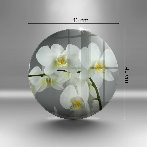 Kuchynská doska zo skla Biele kvety orchideí