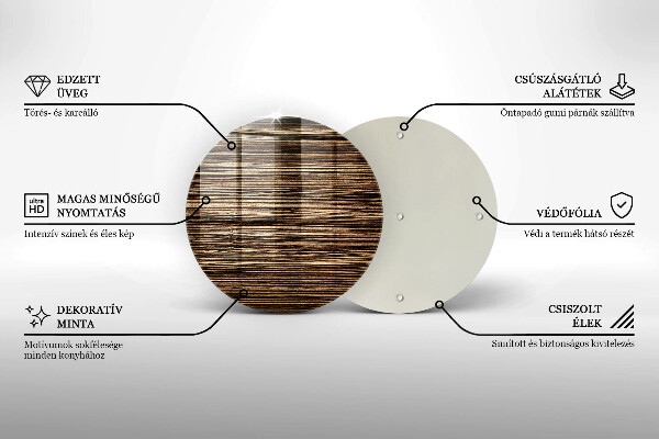 Kuchynská doska zo skla Textúra dreva