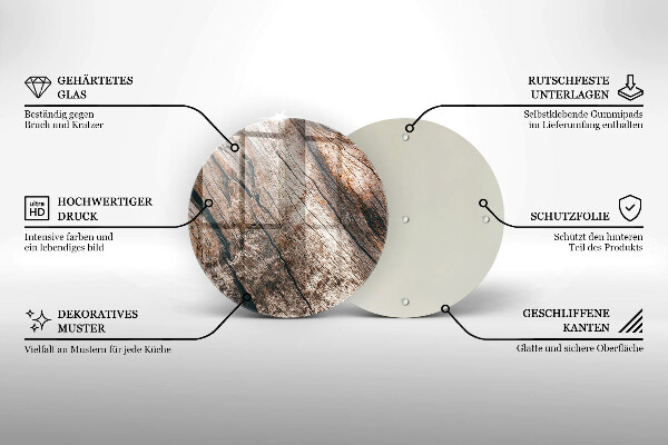 Kuchynská doska zo skla Drevená konštrukcia