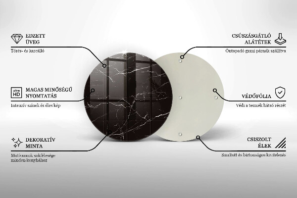Kuchynská doska veľká zo skla Mramorové dlaždice