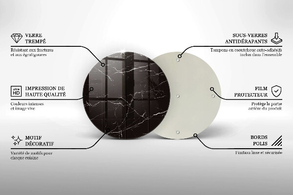 Kuchynská doska veľká zo skla Mramorové dlaždice