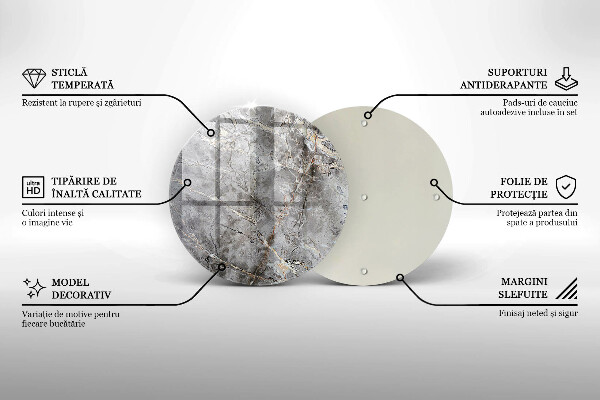 Kuchynská doska veľká zo skla Textúra kameňa