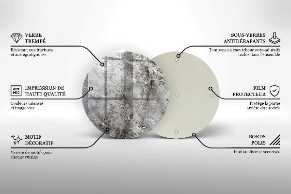 Kuchynská doska veľká zo skla Textúra kameňa