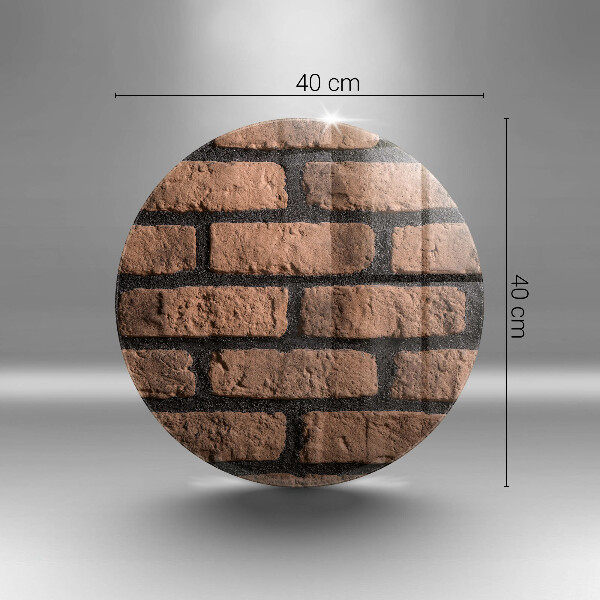 Kuchynská doska veľká zo skla Tehlová stena