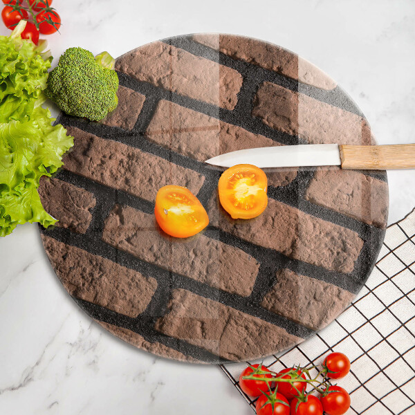 Kuchynská doska veľká zo skla Tehlová stena