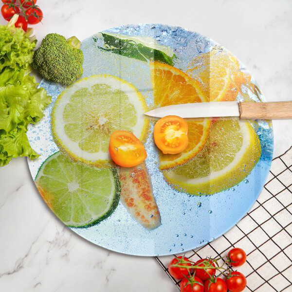 Kuchynská doska zo skla Šťavnatá citrusová voda