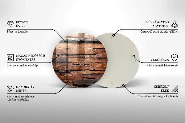 Kuchynská doska veľká zo skla Dekoratívne drevené dosky