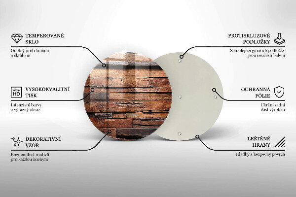 Kuchynská doska veľká zo skla Dekoratívne drevené dosky