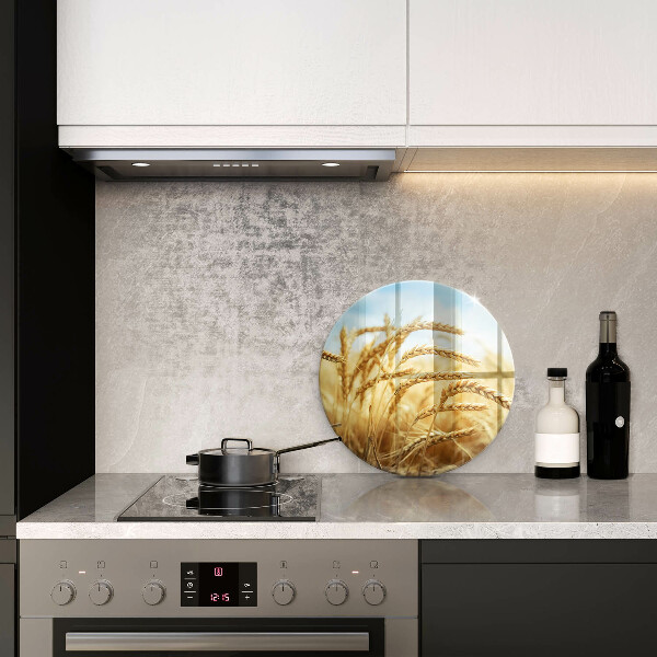 Kuchynská doska veľká zo skla Klasy obilnín na poli