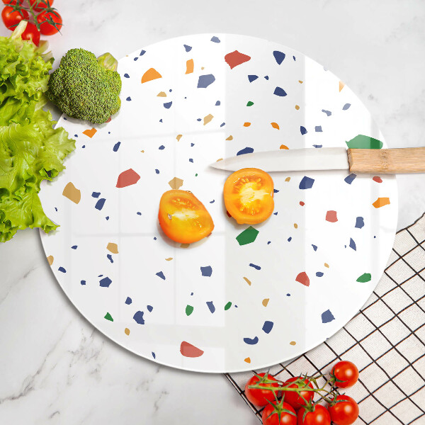 Kuchynská doska zo skla Farebná kamenina