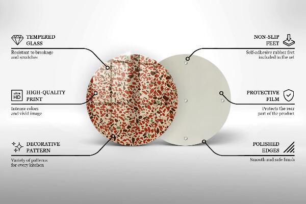 Kuchynská doska zo skla Jemná kamenina