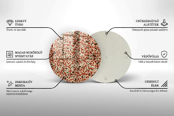 Kuchynská doska zo skla Jemná kamenina