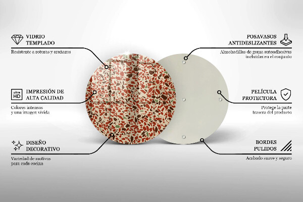 Kuchynská doska zo skla Jemná kamenina