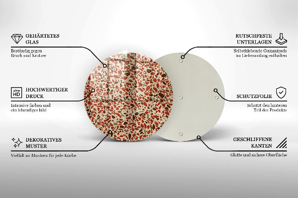 Kuchynská doska zo skla Jemná kamenina