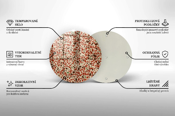 Kuchynská doska zo skla Jemná kamenina