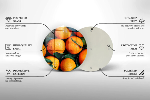 Kuchynská doska zo skla Pomarančové ovocie