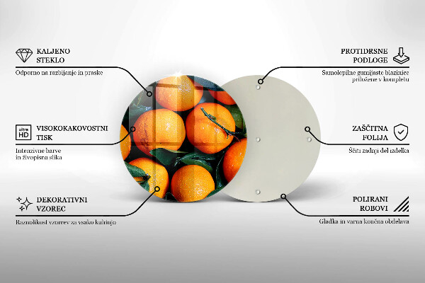 Kuchynská doska zo skla Pomarančové ovocie