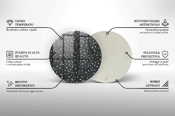 Kuchynská doska zo skla Dekoratívny kameň