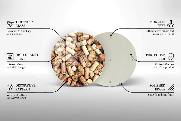 Kuchynská doska zo skla Bezšvový vzor vínových zátok