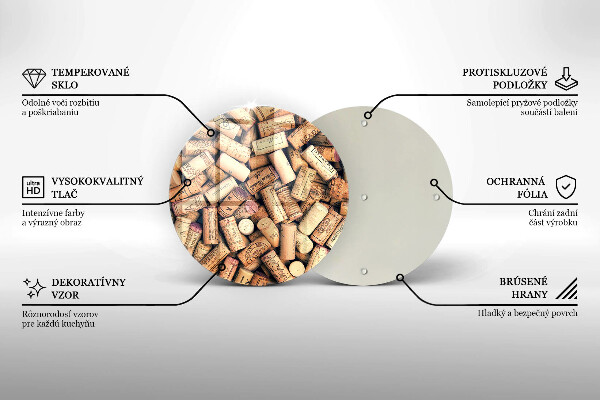 Kuchynská doska zo skla Bezšvový vzor vínových zátok
