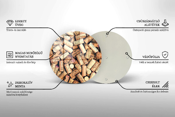 Kuchynská doska zo skla Bezšvový vzor vínových zátok