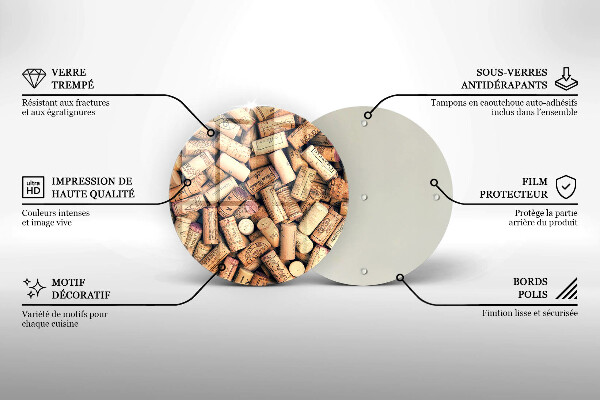 Kuchynská doska zo skla Bezšvový vzor vínových zátok