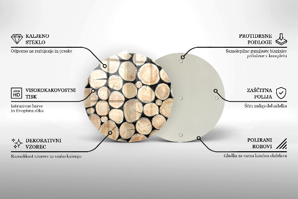 Kuchynská doska zo skla Drevené kmene stromov