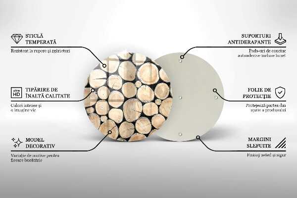 Kuchynská doska zo skla Drevené kmene stromov