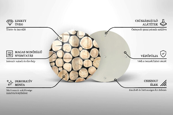 Kuchynská doska zo skla Drevené kmene stromov