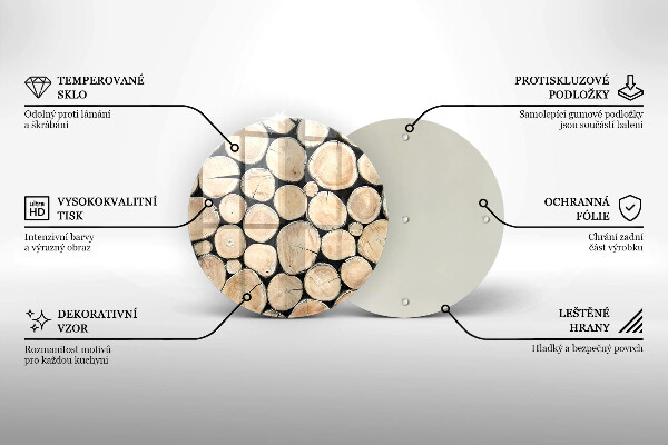 Kuchynská doska zo skla Drevené kmene stromov