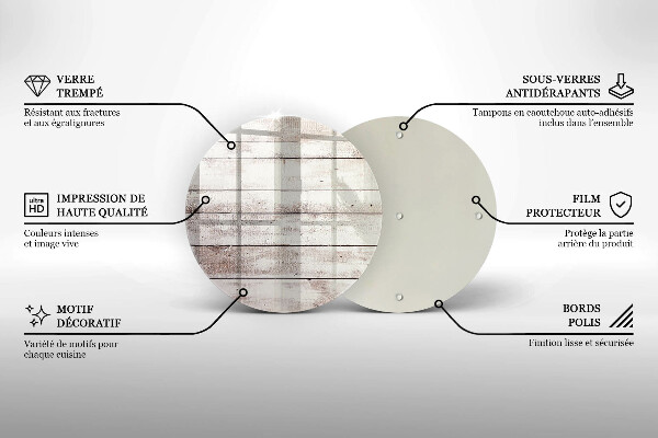 Kuchynská doska zo skla Staré drevené dosky