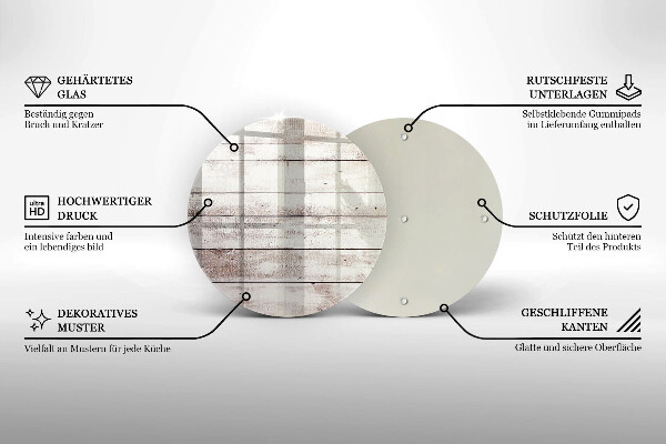 Kuchynská doska zo skla Staré drevené dosky