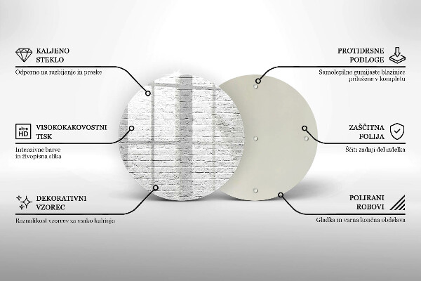 Kuchynská doska zo skla Murovaná stena