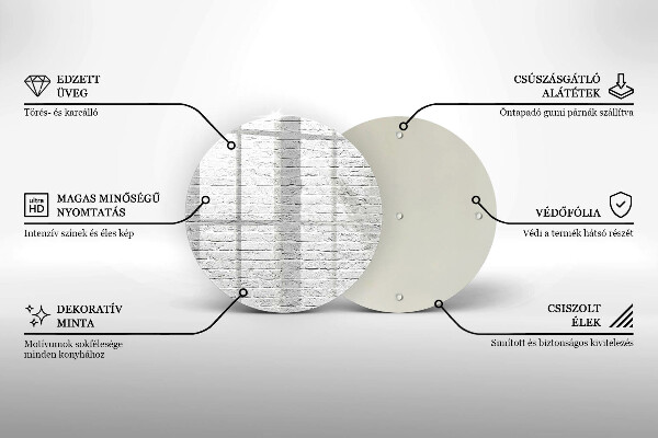 Kuchynská doska zo skla Murovaná stena