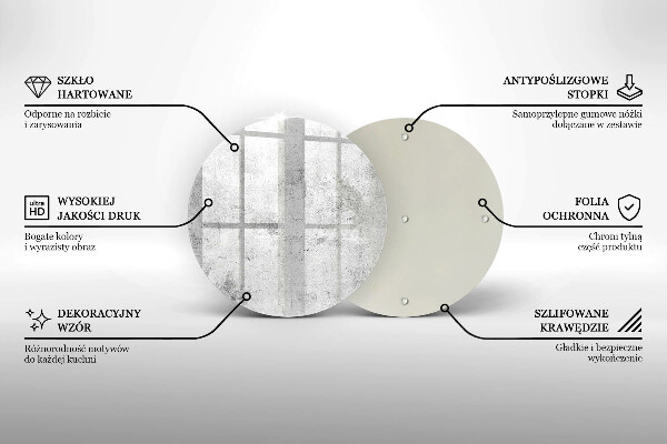 Kuchynská doska veľká zo skla Betónová textúra